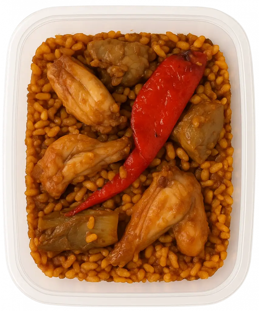 Paella de conejo